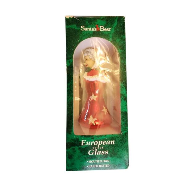 Vintage 1996 Santa's Best European style glass Mouth Blown Mrs Clause 7" Christm - Picture 4 of 7